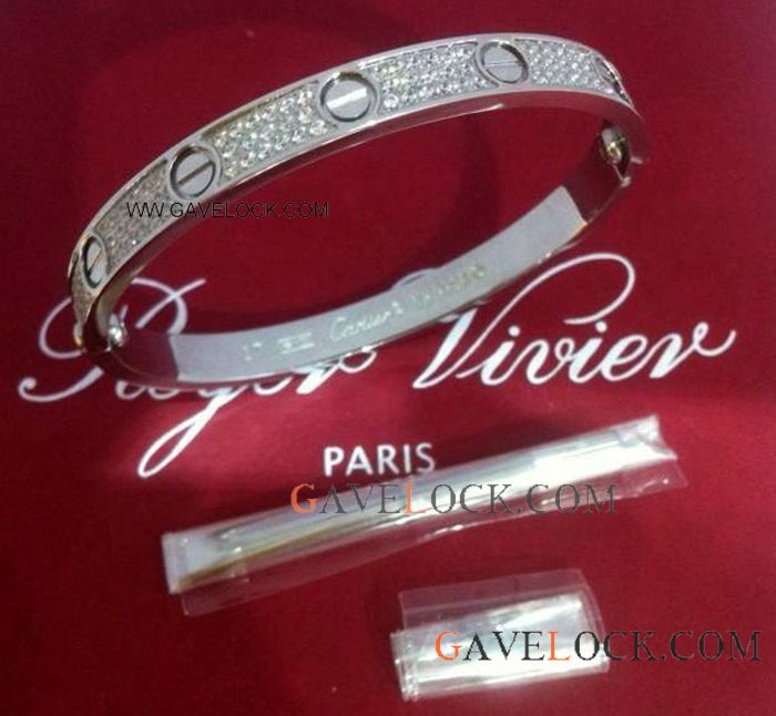 Replica Cartier Bracelet LOVE Stainless Steel Diamond Bracelet