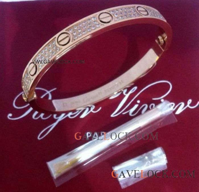 Replica Cartier Bracelet For Sale Rose Gold Diamonds