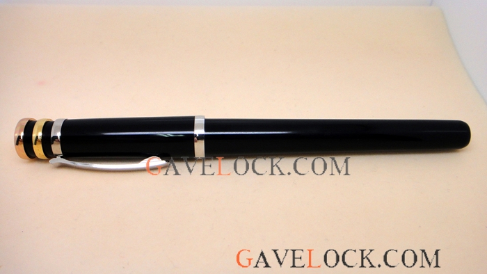 Cartier Rollerball Pen Black Resin 3-tone Pen