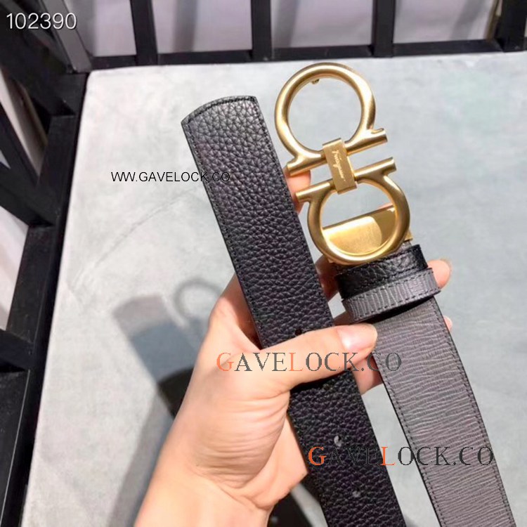 salvatore ferragamo men's double gancini reversible belt