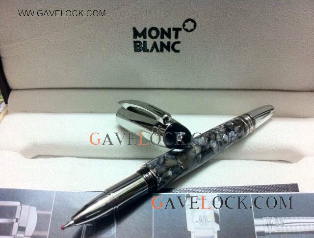 Montblanc Starwalker Gray & Silver Rollerball Pen - AAA Grade Mont Blanc Marble Pen